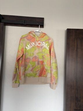 Municipal Men's Hooded Pullover in Multicolor Camo